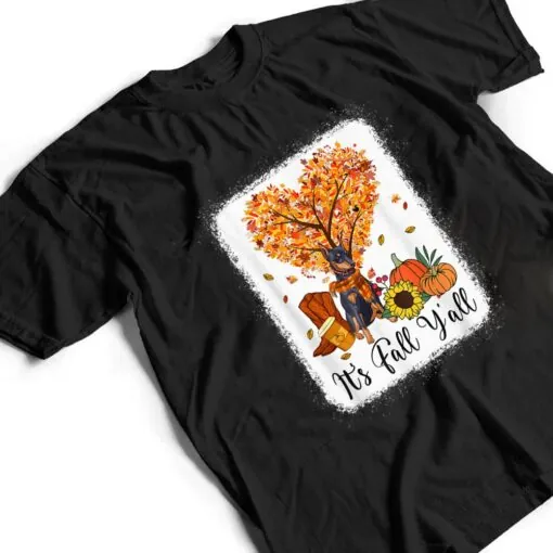 It's Fall Y'all Doberman Dog Lovers Thanksgiving Halloween T Shirt