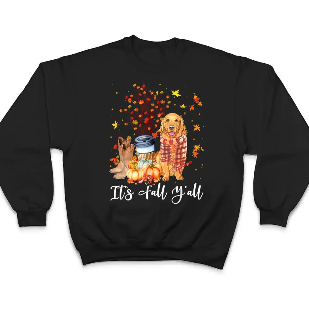 Its-Fall-Yall-Golden-Retriever-Dog-Pumpkin-Fall-Autumn-T-Shirt-4 It's Fall Y'all Golden Retriever Dog Pumpkin Fall Autumn T Shirt