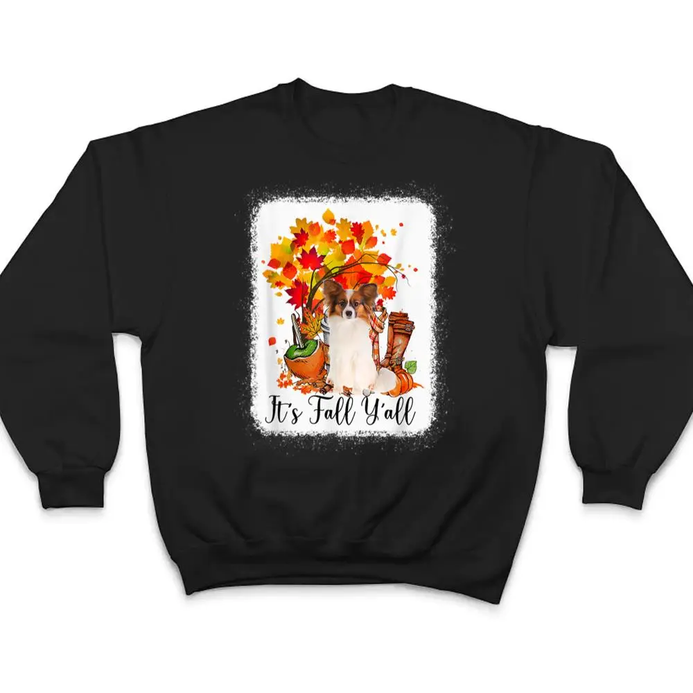 Its-Fall-Yall-Papillion-Dog-Halloween-Thanksgiving-T-Shirt-4 It's Fall Y'all Papillion Dog Halloween Thanksgiving T Shirt