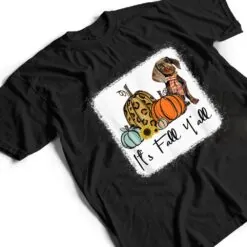 It's Fall Y'all Yellow Dachshund Dog Leopard Pumpkin Falling T Shirt It's Fall Y'all Yellow Dachshund Dog Leopard Pumpkin Falling T Shirt