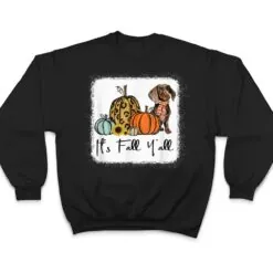 It's Fall Y'all Yellow Dachshund Dog Leopard Pumpkin Falling T Shirt It's Fall Y'all Yellow Dachshund Dog Leopard Pumpkin Falling T Shirt