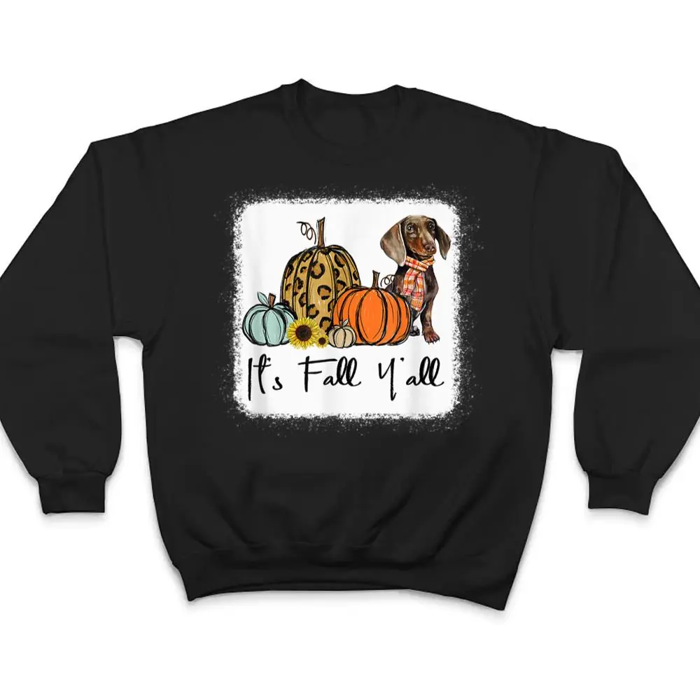 Its-Fall-Yall-Yellow-Dachshund-Dog-Leopard-Pumpkin-Falling-T-Shirt-4 It's Fall Y'all Yellow Dachshund Dog Leopard Pumpkin Falling T Shirt