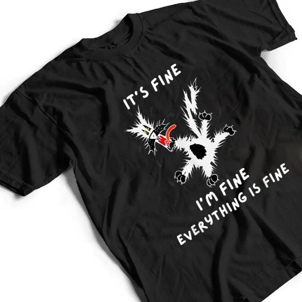 Its-Fine-I-M-Fine-Funny-Coffee-Cute-Sarcastic-Black-Cat-T-Shirt-2 Its Fine I M Fine Funny Coffee Cute Sarcastic Black Cat T Shirt