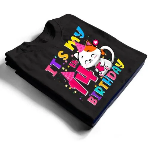 It's My 14th Birthday Gift nager 14 Year Old Cat Lover T Shirt