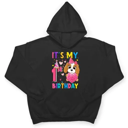 It's My 1st Birthday Girl Funny Dog Birthday 2021 Year Old T Shirt