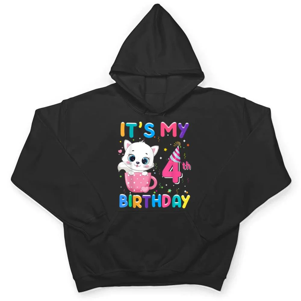 Its-My-4th-Birthday-Girl-Funny-Cat-Birthday-4-Year-Old-T-Shirt-3 It's My 4th Birthday Girl Funny Cat Birthday 4 Year Old T Shirt