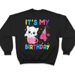 It's My 4th Birthday Girl Funny Cat Birthday 4 Year Old T Shirt It's My 4th Birthday Girl Funny Cat Birthday 4 Year Old T Shirt