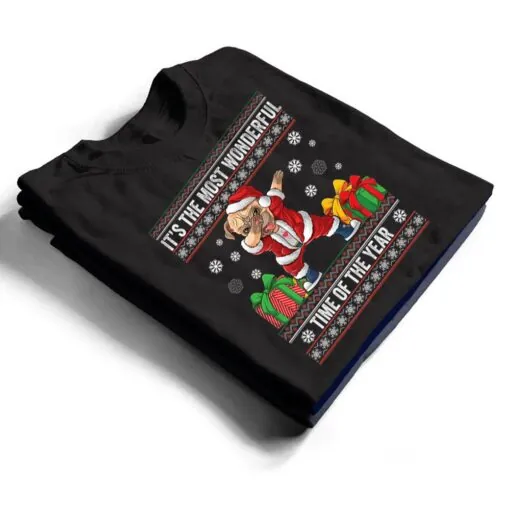 Its The Most Wonderful Time Of The Year Dabbing Pug Dog Xmas T Shirt