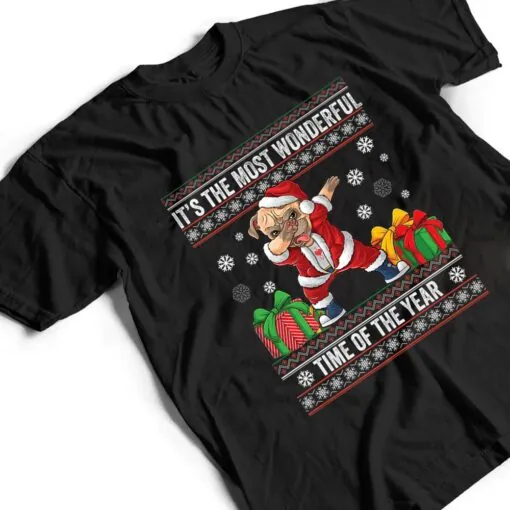 Its The Most Wonderful Time Of The Year Dabbing Pug Dog Xmas T Shirt