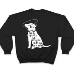 It's all fun & games 'til someone ends up in a cone dog T Shirt It's all fun & games 'til someone ends up in a cone dog T Shirt