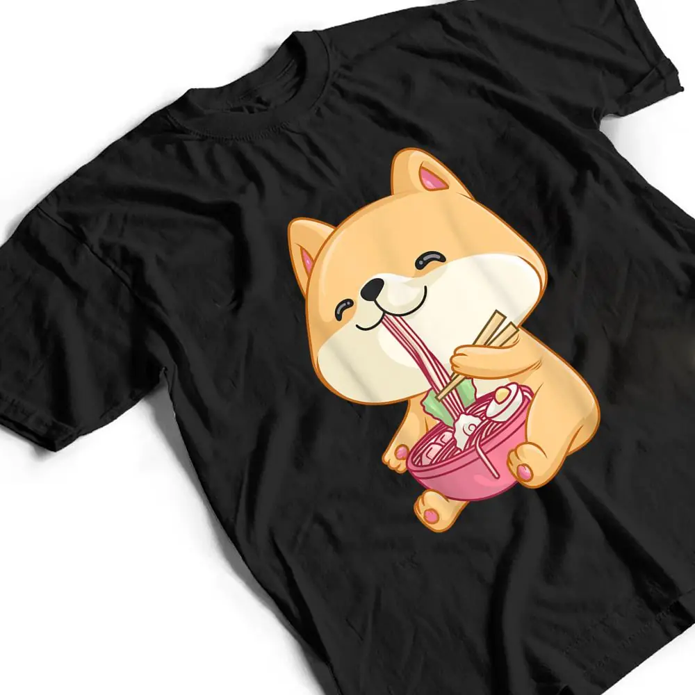 Japanese-Kawaii-Shiba-Inu-Women-Girls-Ramen-Noodles-T-Shirt-2 Japanese Kawaii Shiba Inu Women & Girls, Ramen Noodles T Shirt