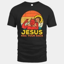 Jesus Has Your Back Jiu Jitsu Retro Christian Men Women Kids