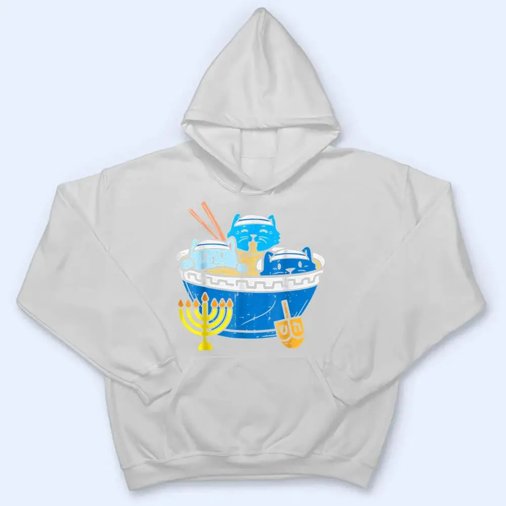 Jewish-Cats-Ramen-Kitten-Anime-Hanukkah-Pajamas-Chanukah-PJs-T-Shirt-3 Jewish Cats Ramen Kitten Anime Hanukkah Pajamas Chanukah PJs T Shirt