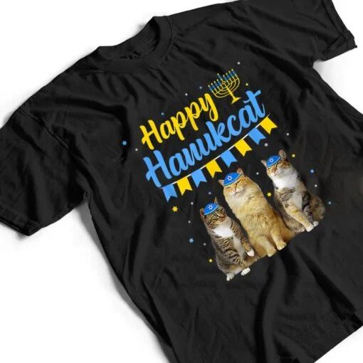 Jewish Hanukkah Cat Happy Hanukcat Christmas Sweater Cat T Shirt