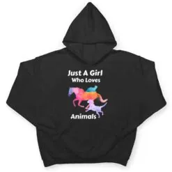 Just A Girl Who Loves Animals Dog Cat Horse T Shirt Just A Girl Who Loves Animals Dog Cat Horse T Shirt