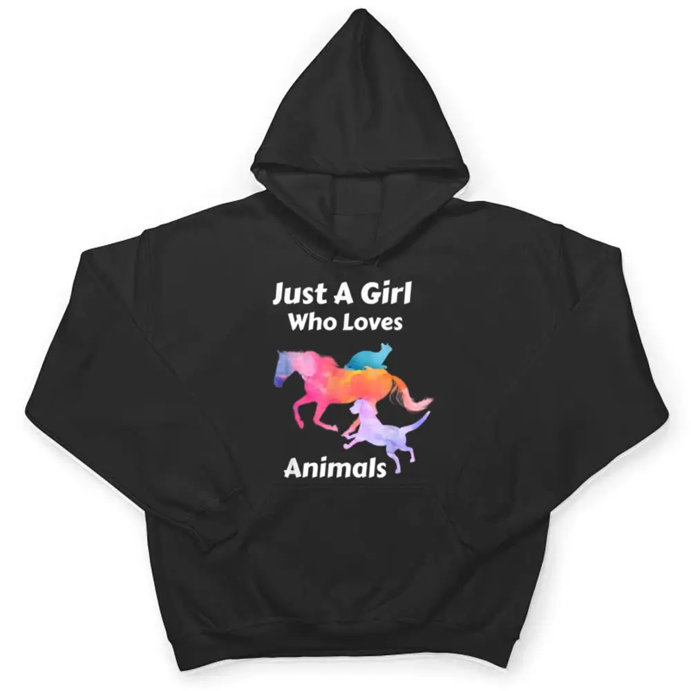 Just-A-Girl-Who-Loves-Animals-Dog-Cat-Horse-T-Shirt-3 Just A Girl Who Loves Animals Dog Cat Horse T Shirt