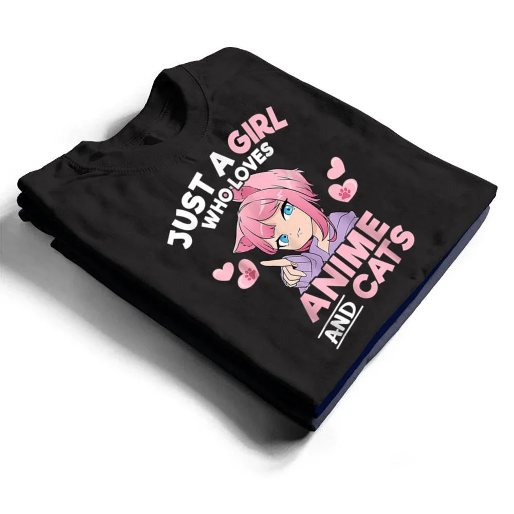 Just-A-Girl-Who-Loves-Anime-And-Cats-Cute-Otaku-Manga-T-Shirt-1 Just A Girl Who Loves Anime And Cats Cute Otaku Manga T Shirt