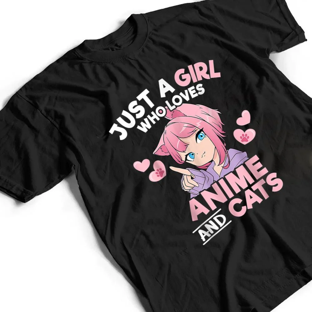 Just-A-Girl-Who-Loves-Anime-And-Cats-Cute-Otaku-Manga-T-Shirt-2 Just A Girl Who Loves Anime And Cats Cute Otaku Manga T Shirt