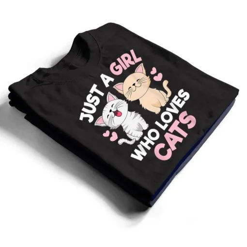 Just A Girl Who Loves Cats Cute Cat Lover T Shirt