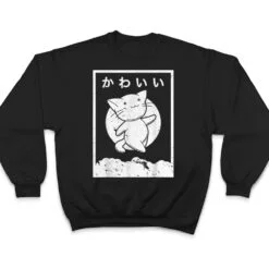 Kawaii Cat . Retro Style Anime T Shirt