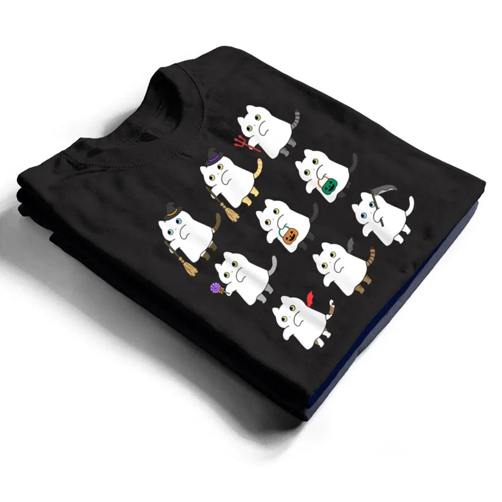 Kawaii-Cat-Ghosts-Black-Cat-Halloween-Cute-Costume-Spooky-T-Shirt-1 Kawaii Cat Ghosts Black Cat Halloween Cute Costume Spooky T Shirt