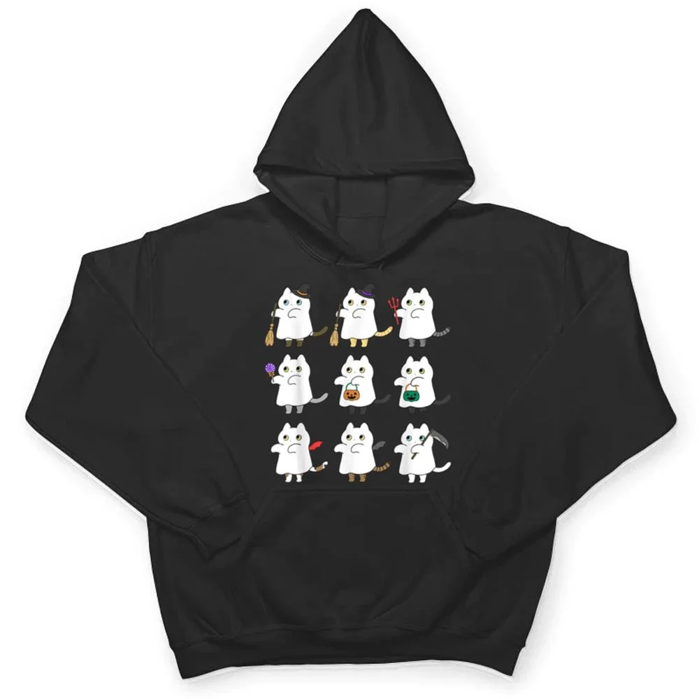 Kawaii-Cat-Ghosts-Black-Cat-Halloween-Cute-Costume-Spooky-T-Shirt-3 Kawaii Cat Ghosts Black Cat Halloween Cute Costume Spooky T Shirt