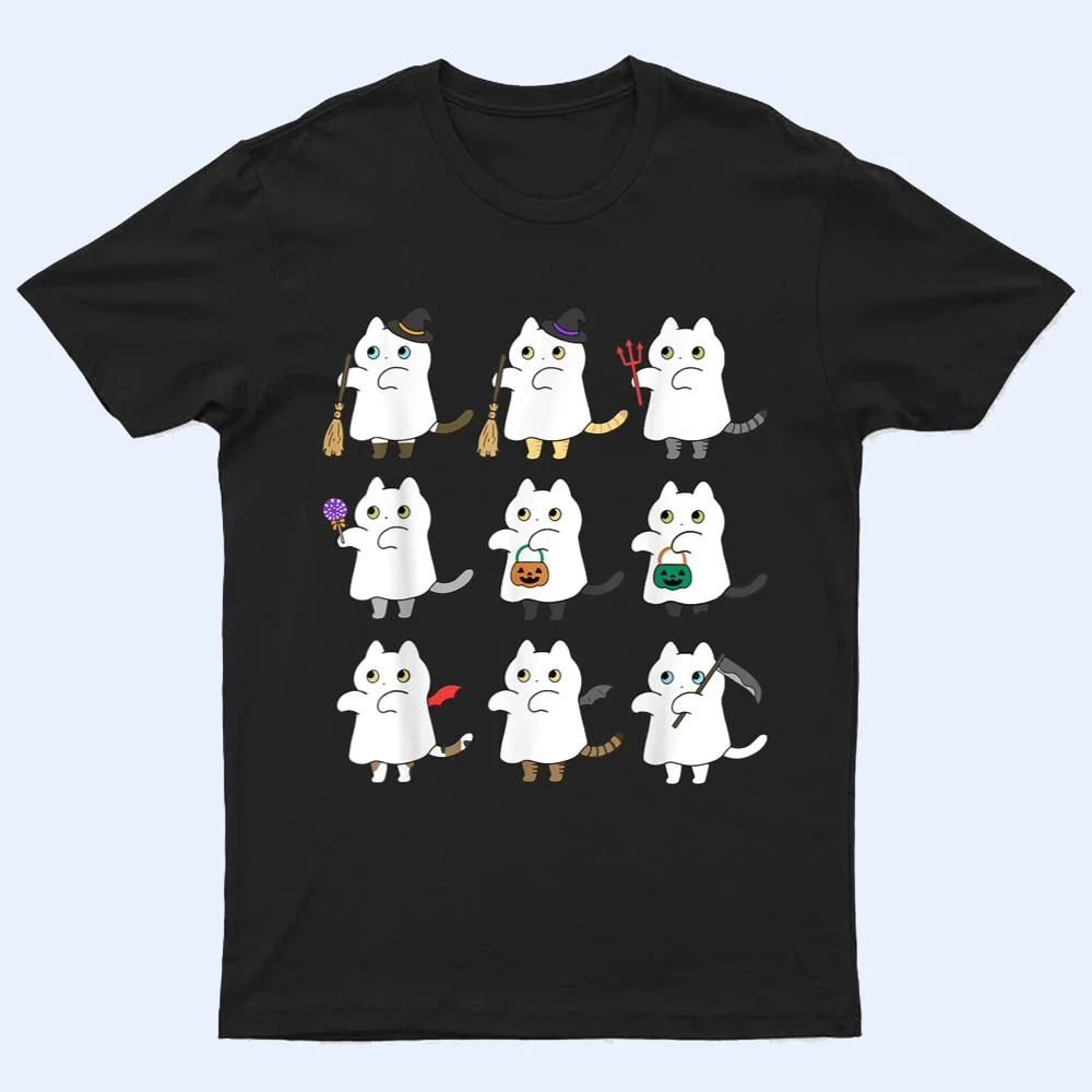 Kawaii Cat Ghosts Black Cat Halloween Cute Costume Spooky T Shirt Kawaii Cat Ghosts Black Cat Halloween Cute Costume Spooky T Shirt