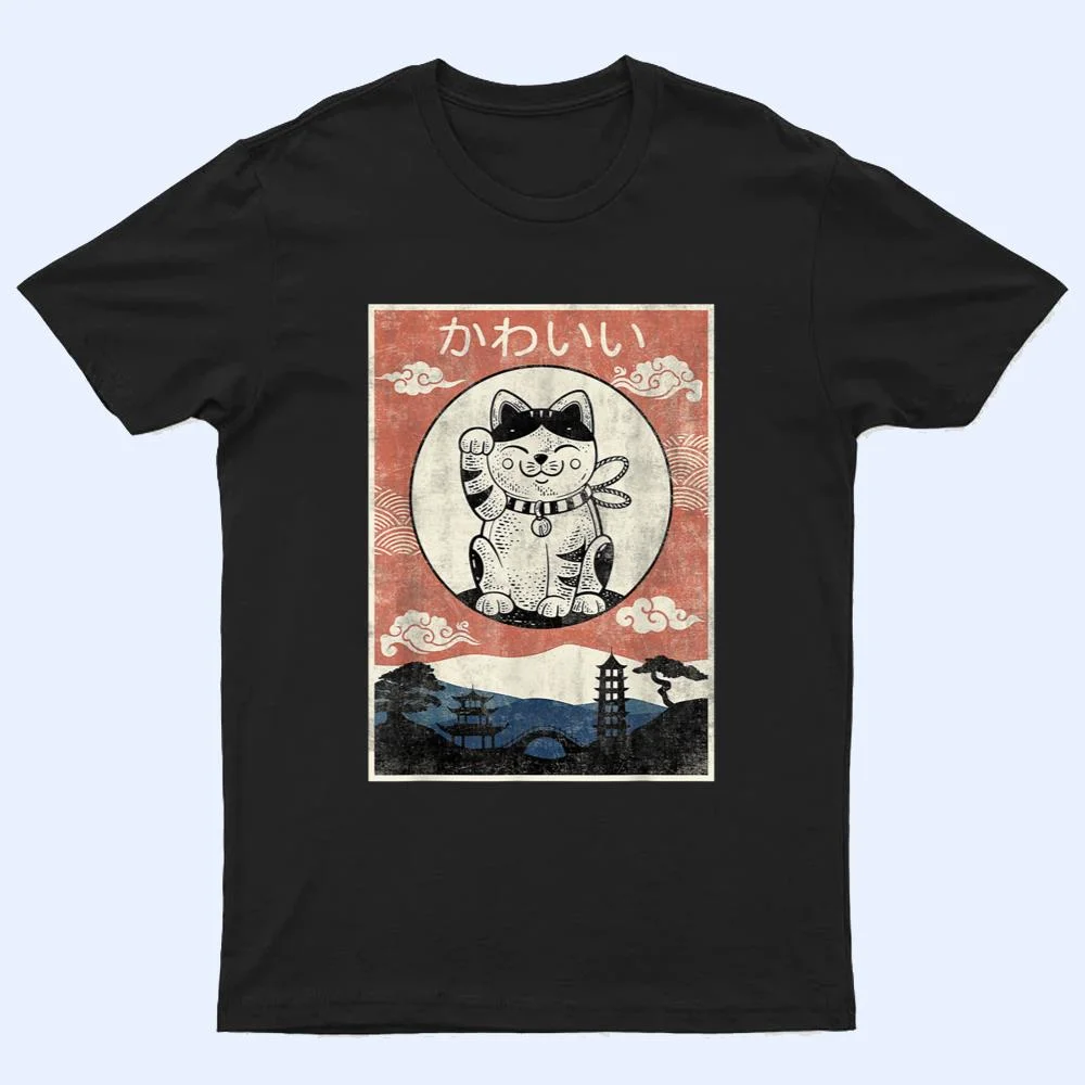 Kawaii Cat Japanese Black Anime Gift Girls Official Nager Ver 2 T Shirt