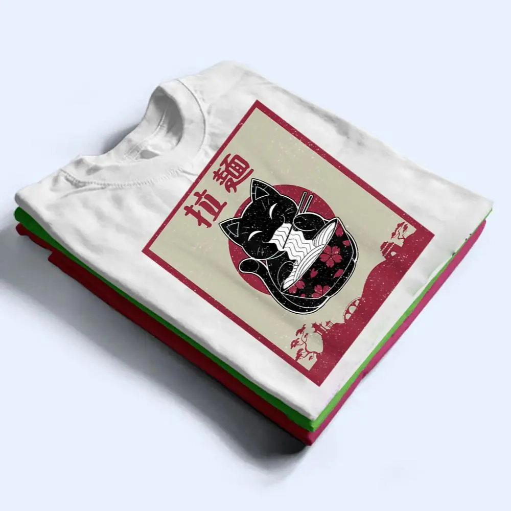 Kawaii-Cat-Japanese-Black-Anime-Gift-Girls-Official-Teenager-T-Shirt-1 Kawaii Cat Japanese Black Anime Gift Girls Official Teenager T Shirt