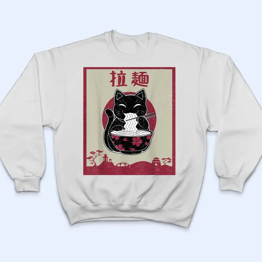 Kawaii-Cat-Japanese-Black-Anime-Gift-Girls-Official-Teenager-T-Shirt-4 Kawaii Cat Japanese Black Anime Gift Girls Official Teenager T Shirt