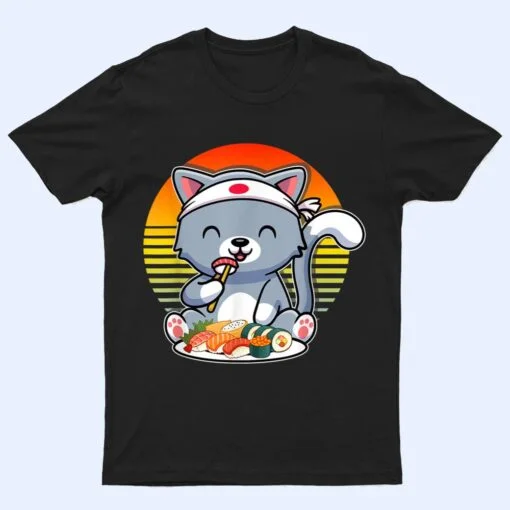 Kawaii Cat Otaku Japanese Sushi Gift Girls Official nager T Shirt