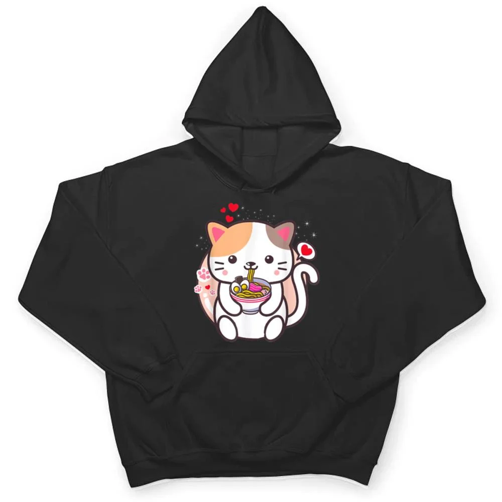 Kawaii-Cat-Ramen-Anime-Japanese-Food-Girls-Official-Teenager-T-Shirt-3 Kawaii Cat Ramen Anime Japanese Food Girls Official Teenager T Shirt