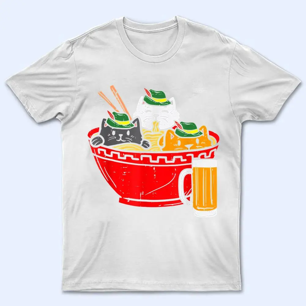 Kawaii Cats Ramen Glasses German Hat Oktoberfest Bavarian T Shirt Kawaii Cats Ramen Glasses German Hat Oktoberfest Bavarian T Shirt