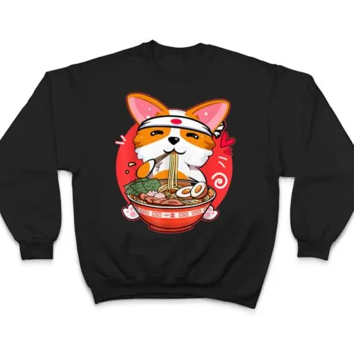 Kawaii Corgi Ramen Cute Anime Japanese Noodles Dog Lovers T Shirt