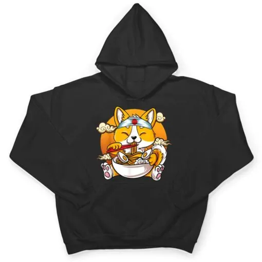 Kawaii Corgi Ramen Cute Japanese Manga Anime Gift Dog Lovers Ver 1 T Shirt