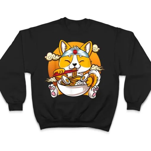 Kawaii Corgi Ramen Cute Japanese Manga Anime Gift Dog Lovers Ver 1 T Shirt