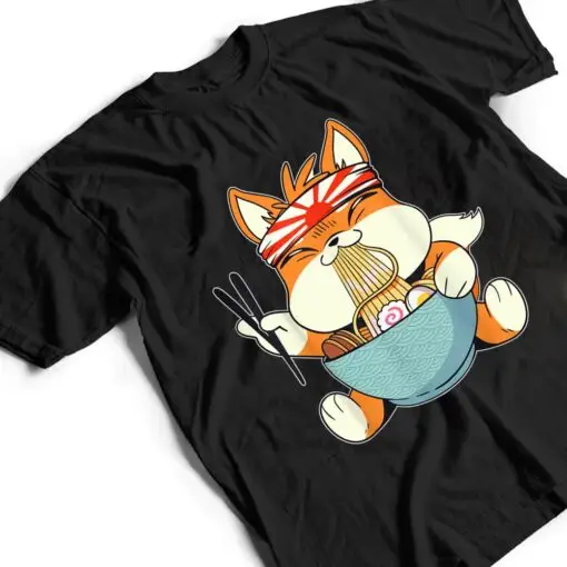 Kawaii Corgi Ramen Cute Japanese Manga Anime Gift Dog Lovers Ver 3 T Shirt