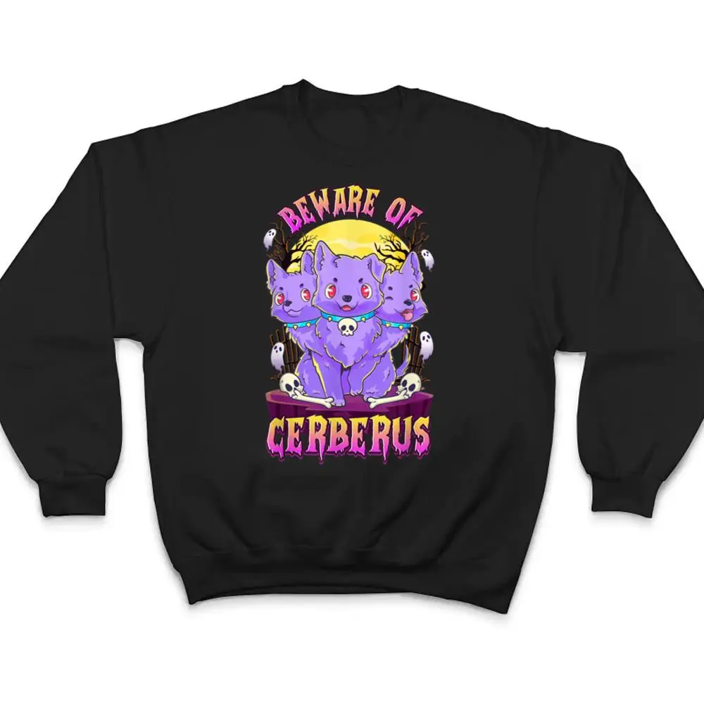 Kawaii-Pastel-Goth-Cute-Creepy-3-Headed-Dog-Funny-Cerberus-T-Shirt-4 Kawaii Pastel Goth Cute Creepy 3-Headed Dog Funny Cerberus T Shirt