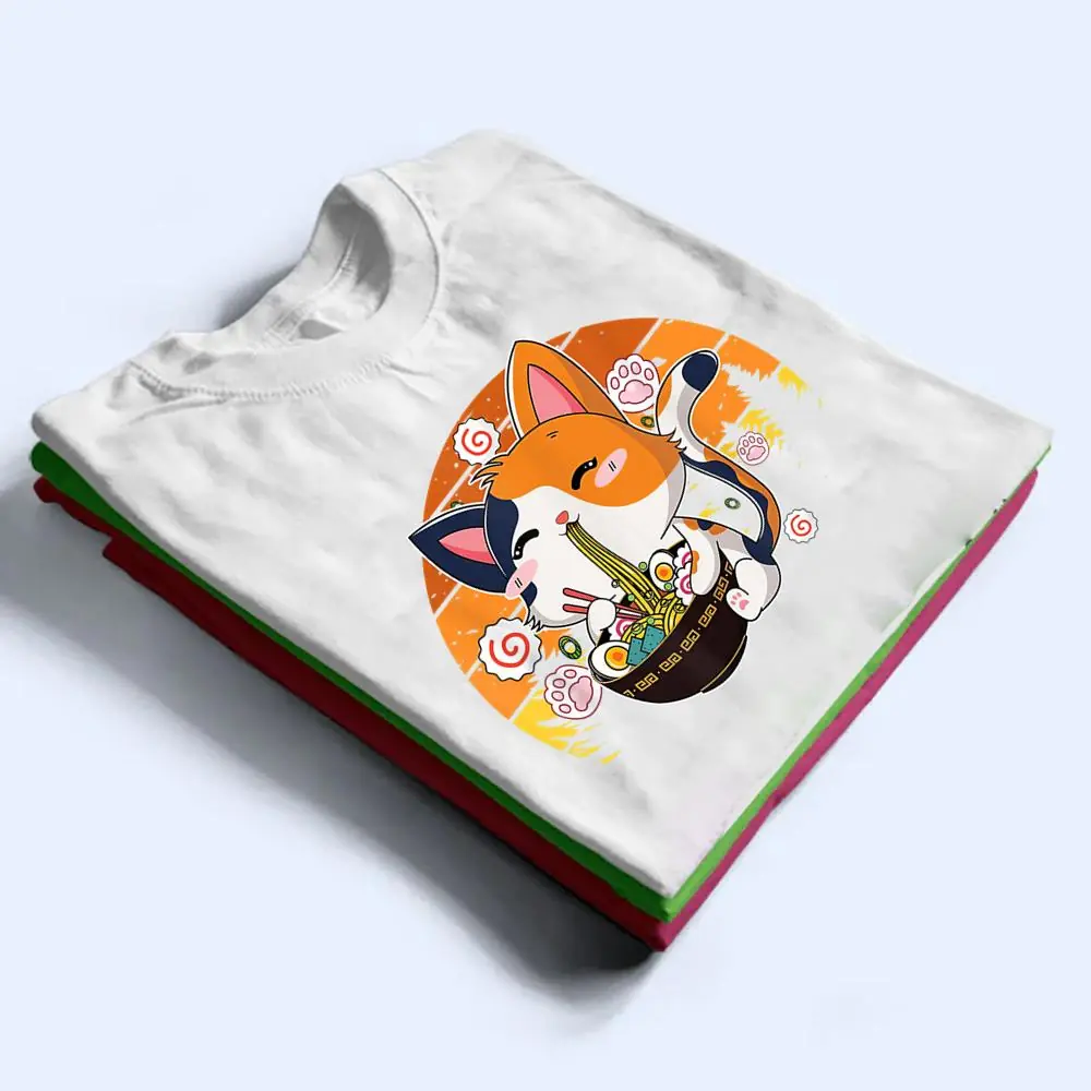 Kawaii-Ramen-Cat-Anime-Japanese-Neko-Noodle-Funny-Vintage-T-Shirt-1 Kawaii Ramen Cat Anime Japanese Neko Noodle Funny Vintage T Shirt