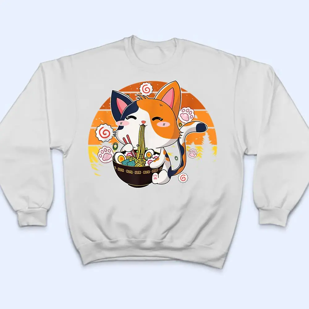 Kawaii-Ramen-Cat-Anime-Japanese-Neko-Noodle-Funny-Vintage-T-Shirt-4 Kawaii Ramen Cat Anime Japanese Neko Noodle Funny Vintage T Shirt
