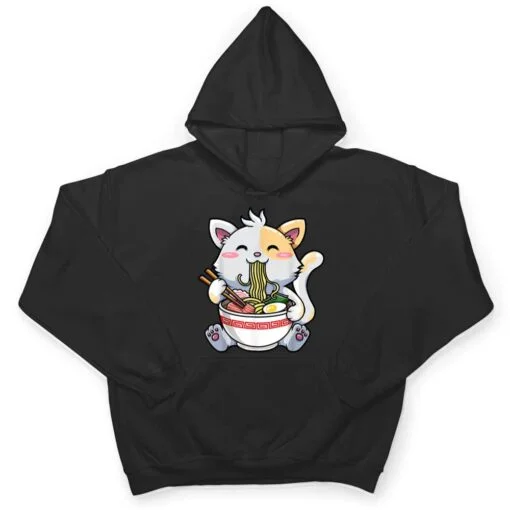 Kawaii Ramen Cat Japanese Anime Apparel Cute Noodle Women T Shirt