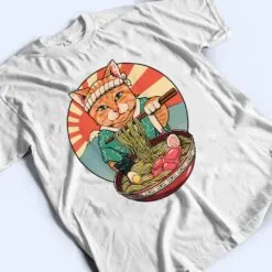 Kawaii Ramen Cat Japanese Neko Noodle Funny Vintage Anime T Shirt Kawaii Ramen Cat Japanese Neko Noodle Funny Vintage Anime T Shirt