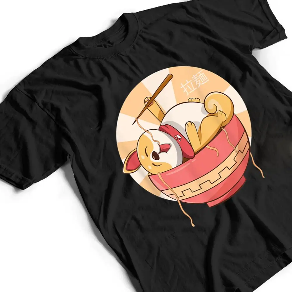 Kawaii-Ramen-Cute-Anime-Dog-Corgi-Japanese-Noodles-T-Shirt-2 Kawaii Ramen Cute Anime Dog Corgi Japanese Noodles T Shirt
