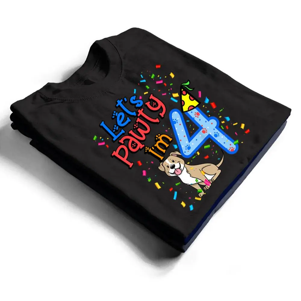 Kids-4th-Birthday-Boy-Dogs-lets-pawty-im-4-year-old-puppy-T-Shirt-1 Kids 4th Birthday Boy Dogs let's pawty i'm 4 year old puppy T Shirt