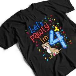 Kids 4th Birthday Boy Dogs let's pawty i'm 4 year old puppy T Shirt Kids 4th Birthday Boy Dogs let's pawty i'm 4 year old puppy T Shirt