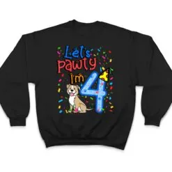 Kids 4th Birthday Boy Dogs let's pawty i'm 4 year old puppy T Shirt Kids 4th Birthday Boy Dogs let's pawty i'm 4 year old puppy T Shirt