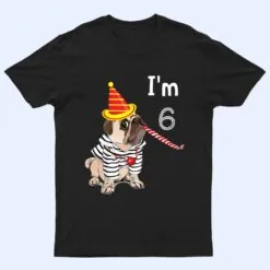 Kids 6 Year Old Gifts I'm 6th Birthday Boys Funny Pug Dog T Shirt