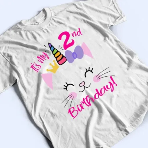 Kids It's My 2nd Birthday Shirt Girl Kitty Cat theme (2 year old) Premium T Shirt