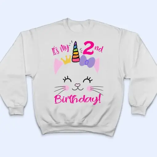 Kids It's My 2nd Birthday Shirt Girl Kitty Cat theme (2 year old) Premium T Shirt