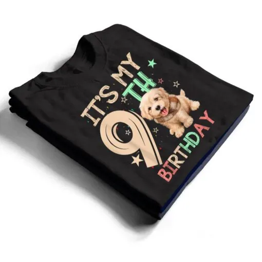 Kids It's My 9th Birthday Dog Lover Theme 9 Years Old Puppy T Shirt